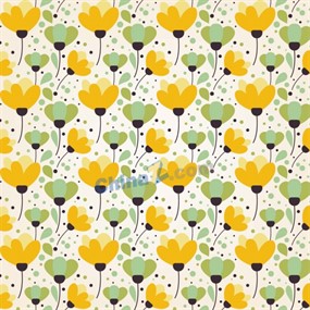 暖色调花卉无缝背景矢量